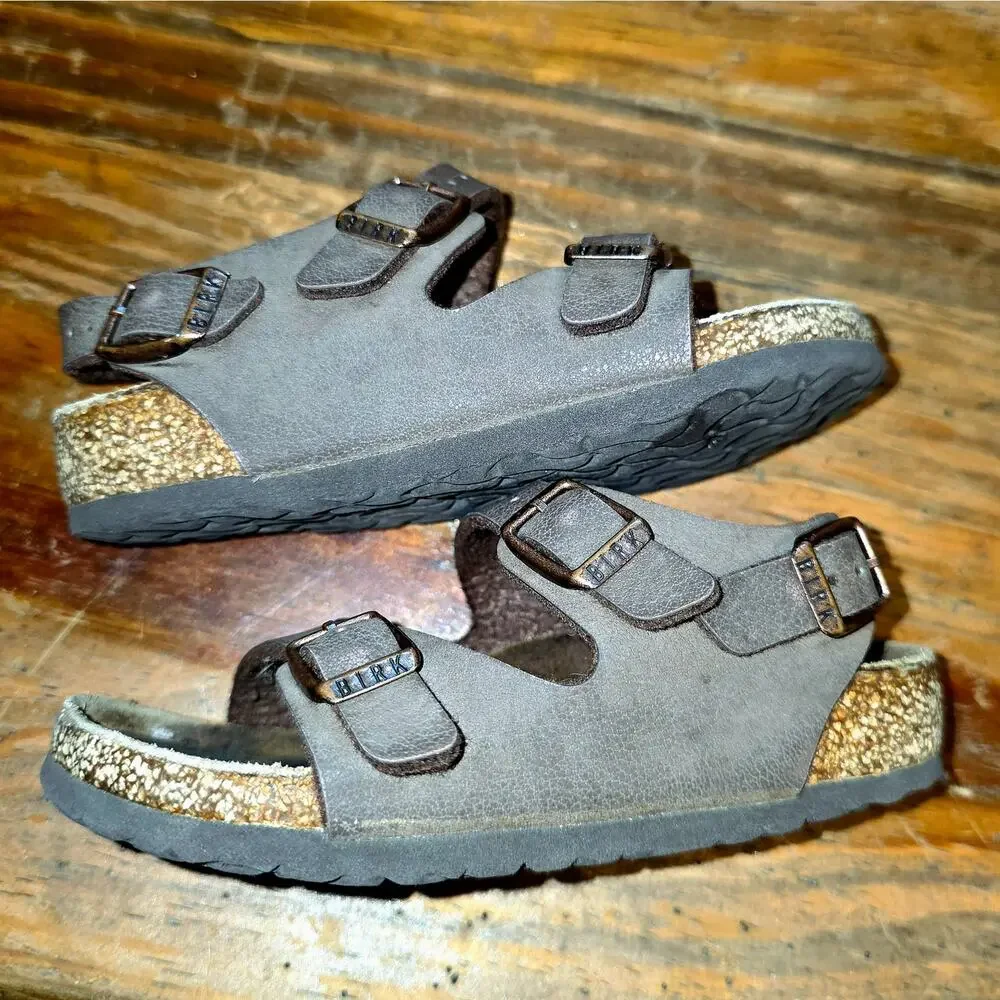 Birkenstock Toddler 25 160 Genuine Leather Adjustable Strap Comfortable Trendy